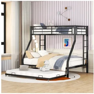 HAUSS SPOLE Etagenbett 140x200 mit Matratze Etagenbett Hochbett Metallbett Kinderbett