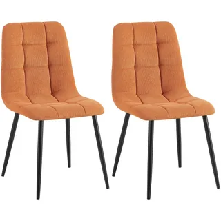 CLP Esszimmerstuhl Tilde Cord orange 2er Set