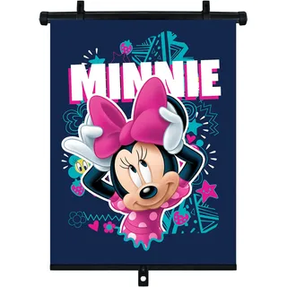 Sonnenschutzrollo für das Auto, Sonnenschutz fürs Autofenster 36x45 cm (Minnie Mouse)