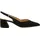 Sling-Pumps Leder Schwarz 39