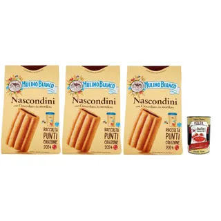 Mulino Bianco Nascondini Biscotti, 3x330g, Kekse mit Schokolade+Polpa