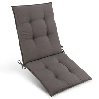 Beautissu Niederlehner Auflage 100 x 50 x 8 cm taupe 1 St.