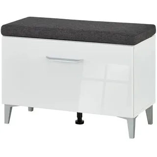 Möbel Kraft Garderobenbank 75 x 53 x 35 cm weiß