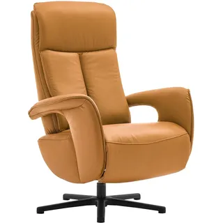Hukla Relaxsessel HU-ES19141 Leder 72 x 110 x 85 cm Currygelb mit Relaxfunktion