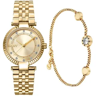 DKNY Essentials Glitz Quarz Edelstahl 30 mm DK1L042M0055