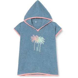Playshoes Unisex Kinder Frottee-Poncho Bademantel Handtuch, Palmen, L (ab ca. 4 Jahre)