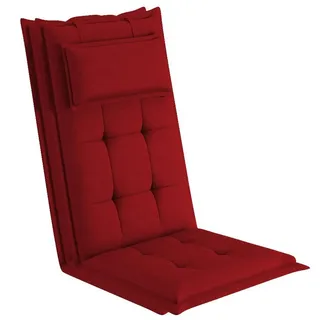 sunnypillow Hochlehner Auflage 120 x 50 x 9 cm rot 2 St.