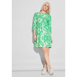 Tunikakleid STREET ONE Gr. 38, N-Gr, grün (soft grass green) Damen Kleider Freizeitkleider mit All-Over Print