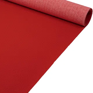 ANRO Messeteppich Teppichboden Meterware Auslegware Rot 133x700 cm | Rutschfest · Zuschneidbar als Meterware · Schmutzabweisend · Strapazierfähig