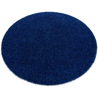 RugsX Soffi Shaggyteppich Ø 100 cm Blau