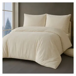 Malika Bettwäsche Teddy Plüsch Winter Bettbezug Cashmere Touch, Cashmere Touch, 3 teilig, flauschig warme Nicky-Teddy-Plüsch, angenehm weicher Stoff