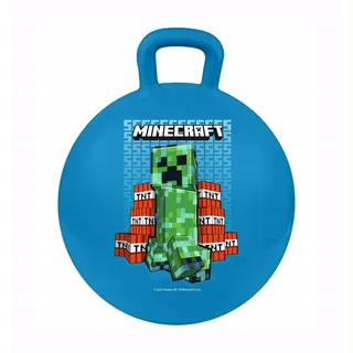 Minecraft Hüpfball - Springball mit Griff 50 cm Aufblasbar für Spiel und Bewegung, (1-tlg) blau|bunt