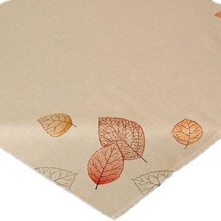 Hossner Klassische Tischdecke 85 x 85 cm Beige Eckig Blatt Blätter Braun Orange Gestickt Decke Herbst Table Clothes Stoff