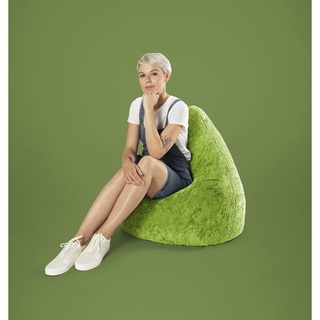 Sitting Point Sitzsack »BeanBag FLUFFY XL«, grün, BxH: 70 x 110 cm - gruen