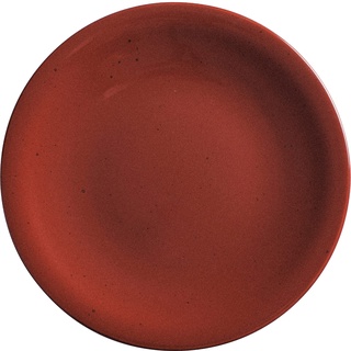 KAHLA 1T3437A93020W Homestyle Speiseteller 26,5 cm siena red mediterranes Geschirr aus Porzellan mit Steingut- und Keramiklook flacher Teller großer Essteller Speiseteller XL rund rot