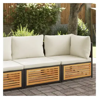vidaXL Gartenlounge-Set 2-Sitzer Massivholz Akazie weiß