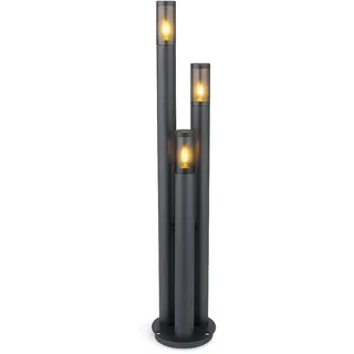 GLOBO Wegeleuchte Edelstahl 28x170 cm 3x 7W warmweiß anthrazit