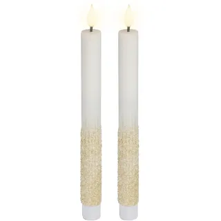 Lumineo LED-Spitzkerze - weiß