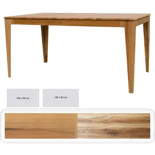 Esstisch Alwin verschiedene Größen Massivholztisch Tisch Varianten, Holzart:Eiche rustikal, Größe:160 x 90 cm