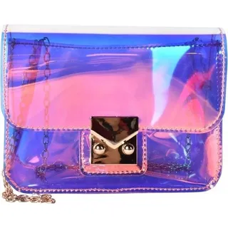 AN-6121 Handtasche in Rosa - Glänzend & Transparent KP6121 - Rosa