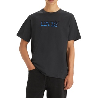 Levi's Herren Ss Relaxed Fit Tee T-Shirt,Headline Drop Shadow Caviar,XXL