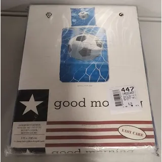 Bettwäsche-Sven Blue Set Bettbezug & Kissenbezüge 135x200 Fußball Jugend