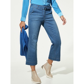 Walbusch Damen Culotte Chino Jeans einfarbig Mid Blue 19