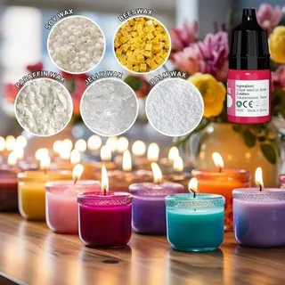 Famanu Kerzenfarbe 32 Farben – Flüssige Kerzenfarbe für DIY