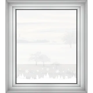 GARDINIA Statische Deko-Folie X-Mas Bäume halbtransparent 20 x 150 cm, weiß (semitransparent), B:20cm L:150cm, Polyvinylchlorid (PVC), Fensterfolien, halbtransparent