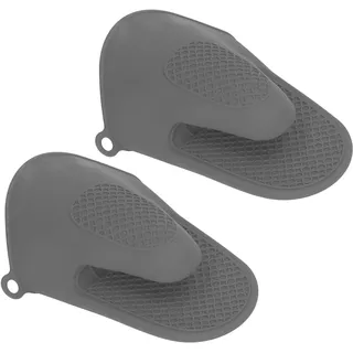 Ofenhandschuhe, Kochhandschuhe, Wärmeisolierung, Verbrühsicheres Silikon (Grau)