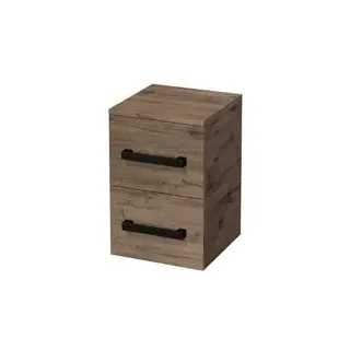 SAT Cube Way Badezimmerschrank niedrig 32,5x49,3x33 cm Wellington Eiche matt CUBE3CN32DW