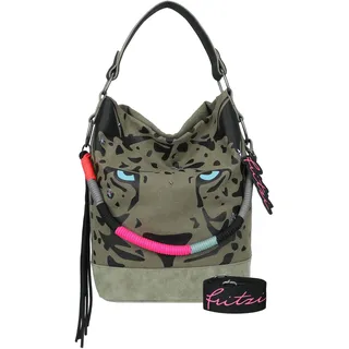 Fritzi aus Preußen Izzy07 Schultertasche Baumwolle Grey/Pink/Black