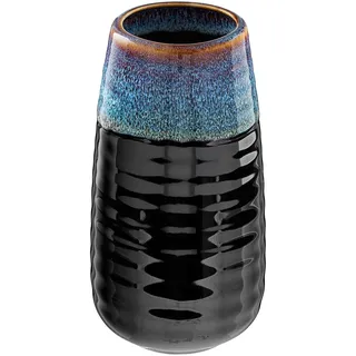 Japanische Blumenvase NAGASHI hergestellt in Japan Ikebana Vase Schwarz Steinzeug