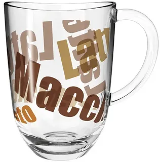 LEONARDO Latte-Macchiato-Tasse Napoli, Kalk-Natron Glas, 6 Kaffeetassen, Spülmaschinenfest, Mikrowellengeeignet bunt