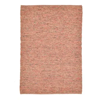 Theko Handwebteppich, Terracotta, Textil, Uni, Rechteckig, 60x90 cm, für Fußbodenheizung geeignet, Teppiche & Böden, Teppiche, Webteppiche