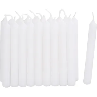 Baumkerzen weiß, HxØ: 10 x 1,3cm, 20 Stück-Pack, ca. 2 Stunden brenndauer