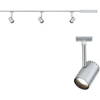 Paulmann URail Set Shine Chrom matt, 3 Leuchten inkl Leuchtmittel, 1m Schiene, 3x5W Schienensystem