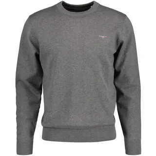 GANT Herren Pullover - CLASSIC COTTON C-NECK, Strickpullover, Rundhals, Baumwolle Grau 3XL