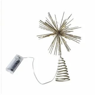 Mirabeau Christbaumschmuck LED-Weihnachtsbaumspitze Quérillane gold, none goldfarben