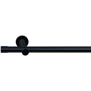 Gardinenstange HIGH-LINE ANDRAX, 1-Lauf, schwarz-glanz, Ø 20 mm, 250 cm, inkl. Träger und Endstücke