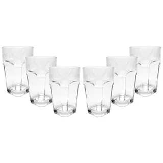Three Sixty Vodka Longdrinkglas Glas Gläserset - 6x Gläser 0,2 Liter