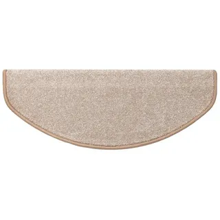 Floordirekt Stufenmatte Sundae 1A, Erhältlich in vielen Farben & Größen, Treppenschutz, Halbrund, Höhe: 13,5 mm beige Halbrund | 23 cm x 65 cm x 13,5 mm