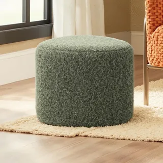HOCKER Teddy-Optik Ø42x35Hcm 135KG Grün