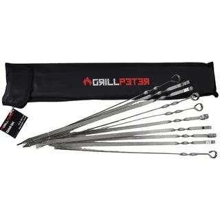 Grillpeter Transporttasche 60 cm Edelstahl Silber/Weiß
