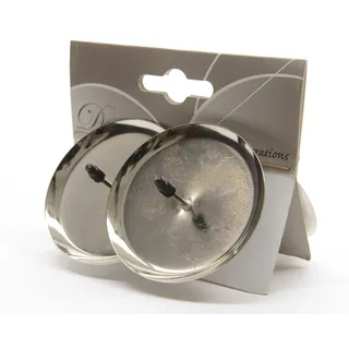 4 Stück Adventskerzenhalter 6cm silber Kerzenhalter Advent Kerzen Adventskranz