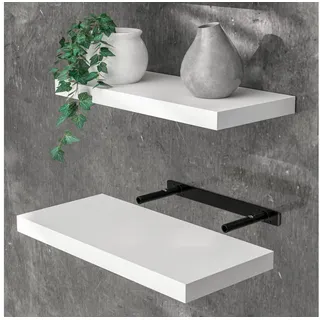 CASARIA Hängeregal 50 x 3,8 x 23 cm Weiß