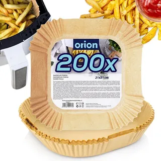 Fritteusen-Einlagen Einweg-Backpapier für Fritteusen Air Fryer 21x21 cm 200 Stk.