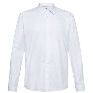 Esprit Langarmhemd Schmal geschnittenes Hemd mit Allover-Dessin weiß XXLEsprit