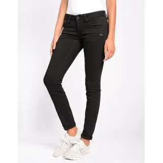 Skinny-fit-Jeans GANG "94Nikita" Gr. 27, N-Gr, schwarz Damen Jeans Röhrenjeans mit Zipper-Detail an der Coinpocket