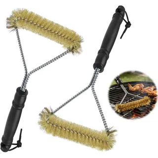2 Stück Grillbürste Messing,Messingbürste Grill,Grillbürste Für Gussrost,Grill R